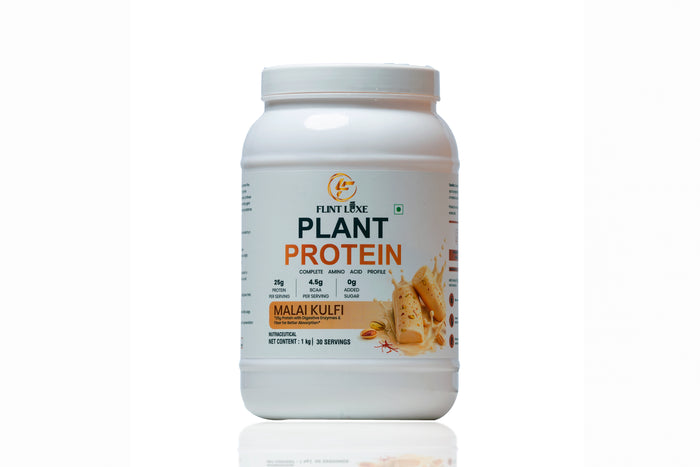 FLINT LUXE Organic Plant Based Protein Powder | Vegan Blend No Bloating