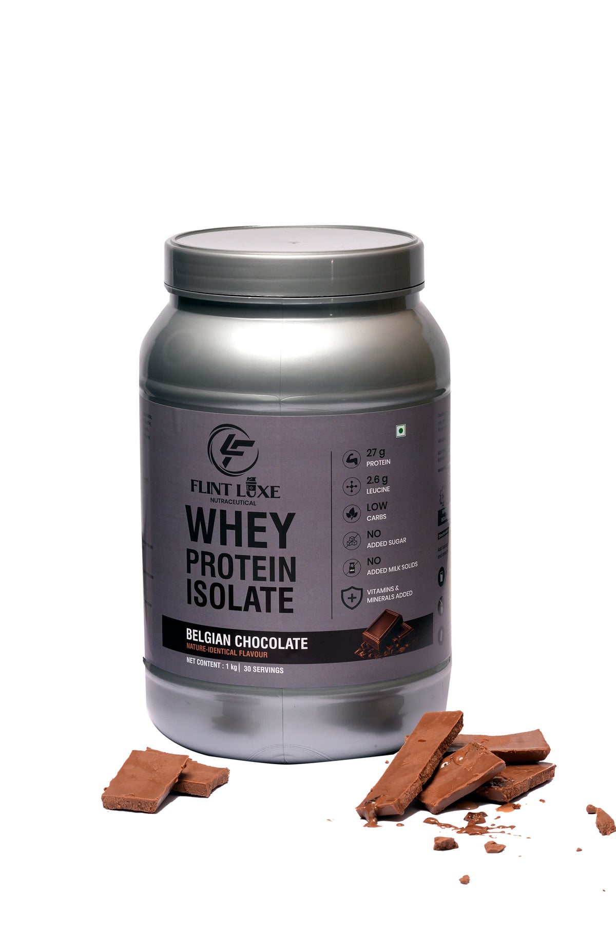 FLINT LUXE Premium Whey Protein Isolate | Pure Low-Carb Protein Powder