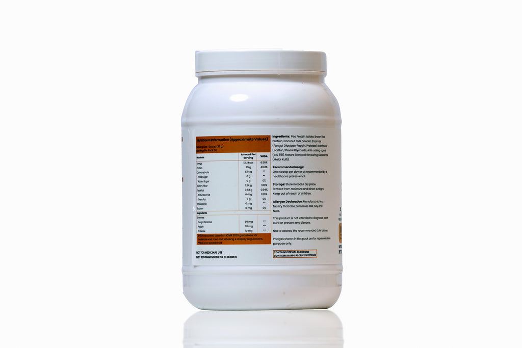 FLINT LUXE Organic Plant Based Protein Powder | Vegan Blend No Bloating